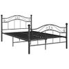 Cama Matrimonial | Cama Para Adultos | Estructura De Cama De Metal Negro 120x200 Cm Cfw458265