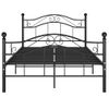 Cama Matrimonial | Cama Para Adultos | Estructura De Cama De Metal Negro 120x200 Cm Cfw458265