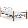 Cama Matrimonial | Cama Para Adultos | Estructura De Cama De Metal Negro 120x200 Cm Cfw334396