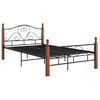 Cama Matrimonial | Cama Para Adultos | Estructura De Cama De Metal Negro 120x200 Cm Cfw334396