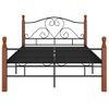 Cama Matrimonial | Cama Para Adultos | Estructura De Cama De Metal Negro 120x200 Cm Cfw334396