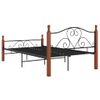 Cama Matrimonial | Cama Para Adultos | Estructura De Cama De Metal Negro 120x200 Cm Cfw334396