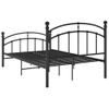 Cama Matrimonial | Cama Para Adultos | Estructura De Cama De Metal Negro 120x200 Cm Cfw370332