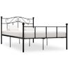 Cama Matrimonial | Cama Para Adultos | Estructura De Cama De Metal Negro 120x200 Cm Cfw387514