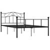 Cama Matrimonial | Cama Para Adultos | Estructura De Cama De Metal Negro 120x200 Cm Cfw387514