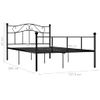 Cama Matrimonial | Cama Para Adultos | Estructura De Cama De Metal Negro 120x200 Cm Cfw387514