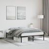 Cama Matrimonial | Cama Para Adultos | Estructura De Cama De Metal Negro 135x190 Cm Cfw355672