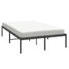 Cama Matrimonial | Cama Para Adultos | Estructura De Cama De Metal Negro 135x190 Cm Cfw215315