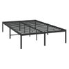 Cama Matrimonial | Cama Para Adultos | Estructura De Cama De Metal Negro 135x190 Cm Cfw215315