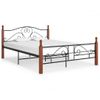 Cama Matrimonial | Cama Para Adultos | Estructura De Cama De Metal Negro 160x200 Cm Cfw258093