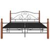 Cama Matrimonial | Cama Para Adultos | Estructura De Cama De Metal Negro 160x200 Cm Cfw258093