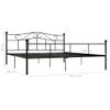 Cama Matrimonial | Cama Para Adultos | Estructura De Cama De Metal Negro 180x200 Cm Cfw190862