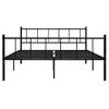 Cama Matrimonial | Cama Para Adultos | Estructura De Cama De Metal Negro 180x200 Cm Cfw960369