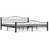 Cama Matrimonial | Cama Para Adultos | Estructura De Cama De Metal Negro 200x200 Cm Cfw476560