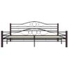 Cama Matrimonial | Cama Para Adultos | Estructura De Cama De Metal Negro 200x200 Cm Cfw476560