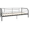 Cama Individual | Cama Para Adultos | Estructura De Cama De Metal Negro 90x200 Cm Cfw747997