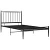 Cama Individual | Cama Para Adultos | Estructura De Cama De Metal Negro 90x200 Cm Cfw455313