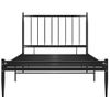 Cama Individual | Cama Para Adultos | Estructura De Cama De Metal Negro 90x200 Cm Cfw455313