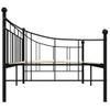 Cama Individual | Cama Para Adultos | Estructura De Cama De Metal Negro 90x200 Cm Cfw496698