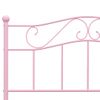 Cama Matrimonial | Cama Para Adultos | Estructura De Cama De Metal Rosa 120x200 Cm Cfw777456