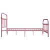 Cama Matrimonial | Cama Para Adultos | Estructura De Cama De Metal Rosa 140x200 Cm Cfw125724