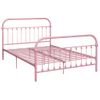 Cama Matrimonial | Cama Para Adultos | Estructura De Cama De Metal Rosa 160x200 Cm Cfw255988