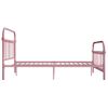 Cama Matrimonial | Cama Para Adultos | Estructura De Cama De Metal Rosa 160x200 Cm Cfw255988