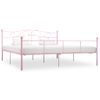 Cama Matrimonial | Cama Para Adultos | Estructura De Cama De Metal Rosa 180x200 Cm Cfw839064