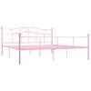 Cama Matrimonial | Cama Para Adultos | Estructura De Cama De Metal Rosa 180x200 Cm Cfw839064