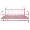 Cama Matrimonial | Cama Para Adultos | Estructura De Cama De Metal Rosa 180x200 Cm Cfw387573