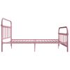 Cama Matrimonial | Cama Para Adultos | Estructura De Cama De Metal Rosa 180x200 Cm Cfw387573