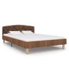 Cama Matrimonial | Cama Para Adultos | Estructura De Cama De Piel De Ante Artificial Marrón 120x200 Cm Cfw169691