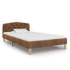 Cama Individual | Cama Para Adultos | Estructura De Cama De Piel De Ante Artificial Marrón 90x200 Cm Cfw521633