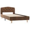 Cama Individual | Cama Para Adultos | Estructura De Cama De Piel De Ante Artificial Marrón 90x200 Cm Cfw521633