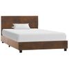 Cama Individual | Cama Para Adultos | Estructura De Cama De Piel De Ante Artificial Marrón 90x200 Cm Cfw137906