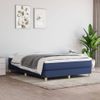 Cama Matrimonial | Cama Para Adultos | Estructura De Cama Box Spring Tela Azul 140x190 Cm Cfw647173