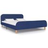 Cama Matrimonial | Cama Para Adultos | Estructura De Cama De Tela Azul 140x200 Cm Cfw774708