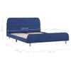 Cama Matrimonial | Cama Para Adultos | Estructura De Cama De Tela Azul 140x200 Cm Cfw774708