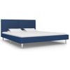 Cama Matrimonial | Cama Para Adultos | Estructura De Cama De Tela Azul 180x200 Cm Cfw200160