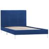 Cama Individual | Cama Para Adultos | Estructura De Cama De Tela Azul 90x200 Cm Cfw953150