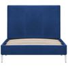 Cama Individual | Cama Para Adultos | Estructura De Cama De Tela Azul 90x200 Cm Cfw953150