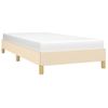 Cama Individual | Cama Para Adultos | Estructura De Cama De Tela Color Crema 100x200 Cm Cfw171908