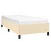 Cama Individual | Cama Para Adultos | Estructura De Cama De Tela Color Crema 100x200 Cm Cfw922689