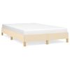 Cama Matrimonial | Cama Para Adultos | Estructura De Cama De Tela Color Crema 120x200 Cm Cfw632312