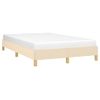 Cama Matrimonial | Cama Para Adultos | Estructura De Cama De Tela Color Crema 120x200 Cm Cfw632312