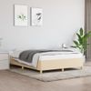 Cama Matrimonial | Cama Para Adultos | Estructura De Cama De Tela Color Crema 140x190 Cm Cfw592351