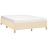 Cama Matrimonial | Cama Para Adultos | Estructura De Cama De Tela Color Crema 140x190 Cm Cfw592351