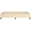 Cama Matrimonial | Cama Para Adultos | Estructura De Cama Box Spring Tela Color Crema 140x200 Cm Cfw735774