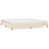 Cama Matrimonial | Cama Para Adultos | Estructura De Cama De Tela Color Crema 200x200 Cm Cfw874256