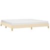 Cama Matrimonial | Cama Para Adultos | Estructura De Cama De Tela Color Crema 200x200 Cm Cfw874256